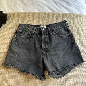 Agolde Parker Mid-Rise Short (26) Black Wash